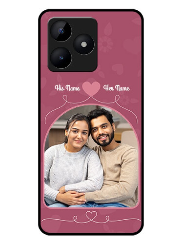 Custom Realme C53 Custom Metal Phone CaseLove Floral Design
