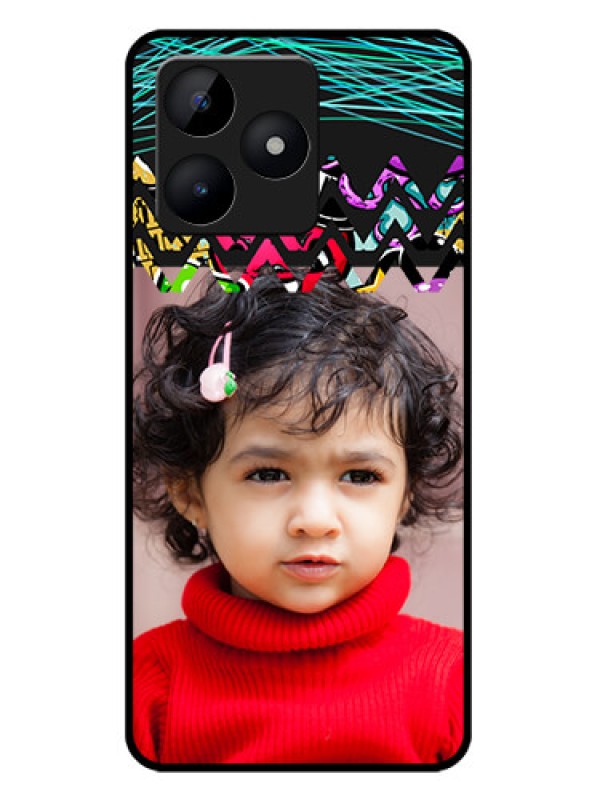 Custom Realme C53 Custom Metal Phone CaseNeon Abstract Design