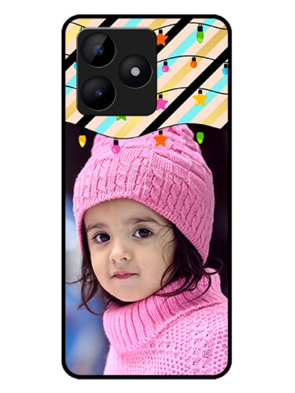 Custom Realme C53 Custom Metal Phone CaseLights Hanging Design