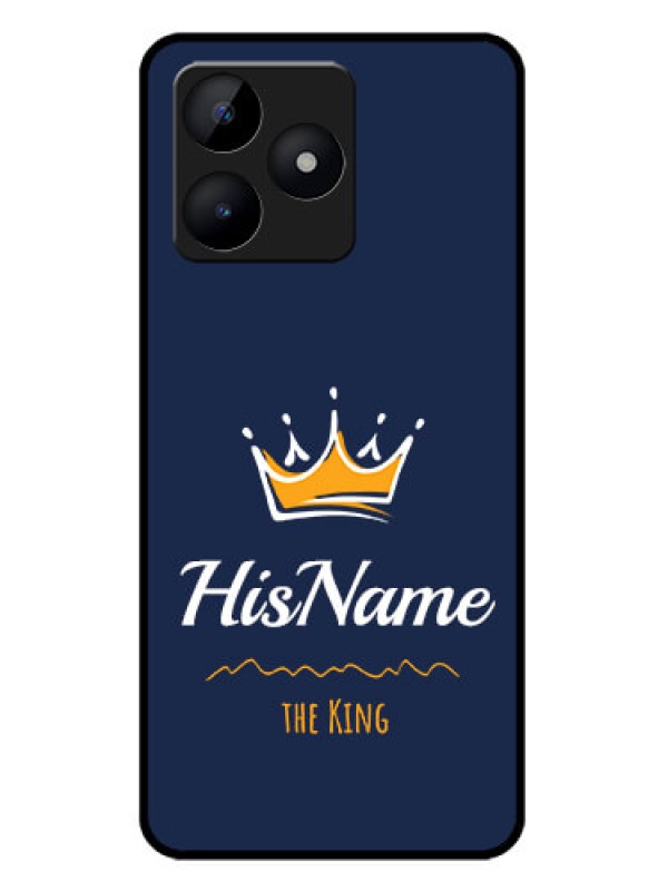 Custom Realme C53 Custom Metal Phone CaseKing With Name Design