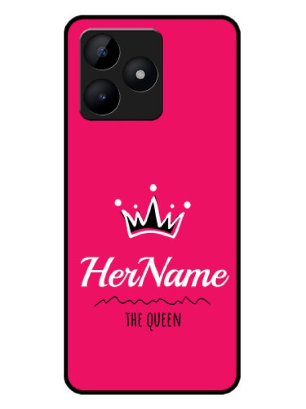 Custom Realme C53 Custom Metal Phone CaseQueen With Name Design