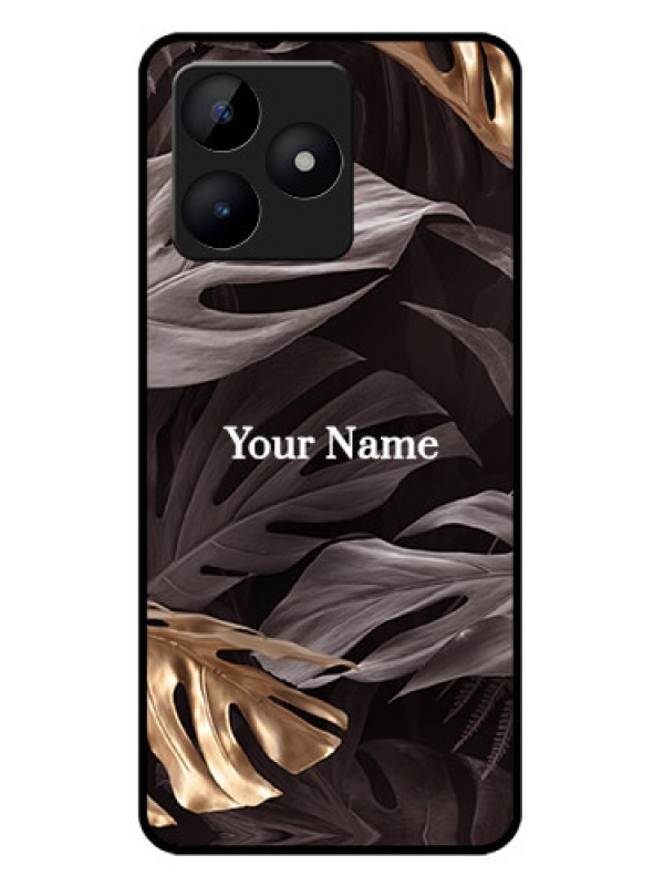Custom Realme C53 Custom Metal Phone CaseWild Leaves Digital Paint Design