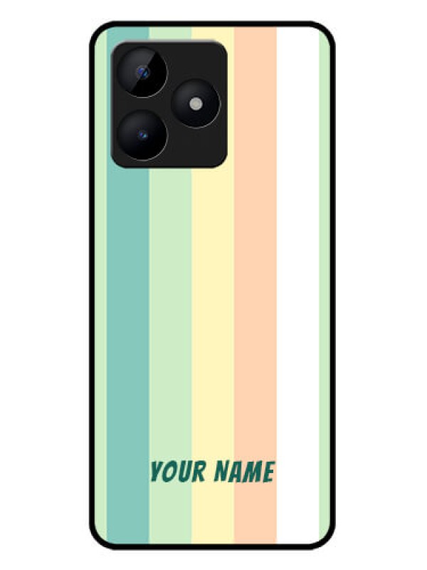 Custom Realme C53 Custom Metal Phone CaseMulti - Colour Stripes Design