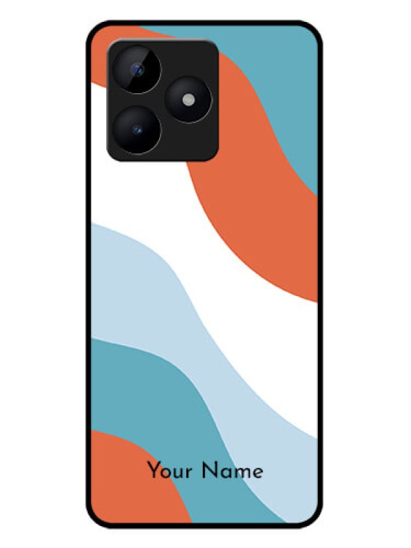 Custom Realme C53 Custom Metal Phone CaseColoured Waves Design