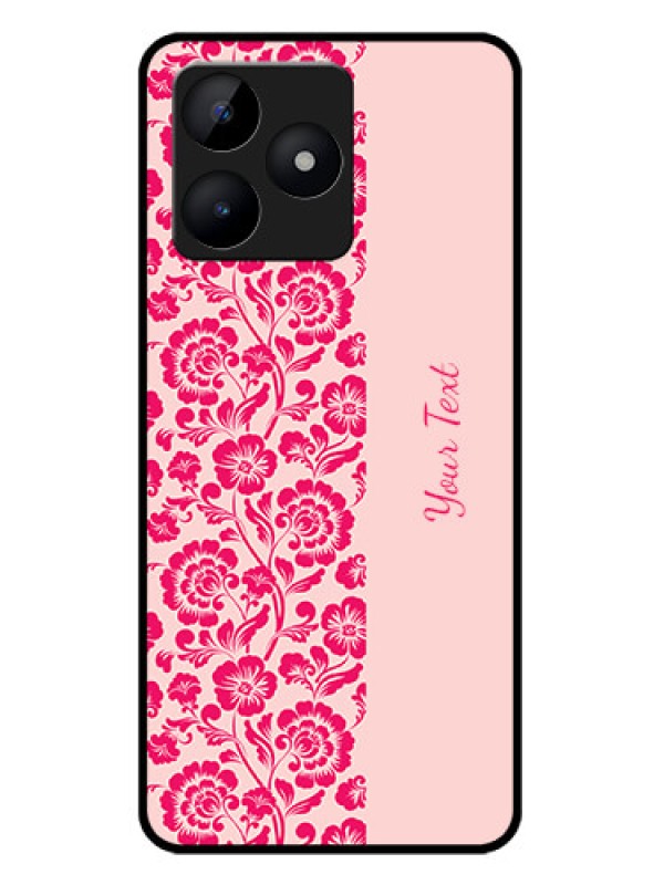 Custom Realme C53 Custom Metal Phone CaseAttractive Floral Pattern Design