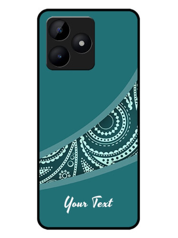 Custom Realme C53 Custom Metal Phone CaseSemi Visible Floral Design