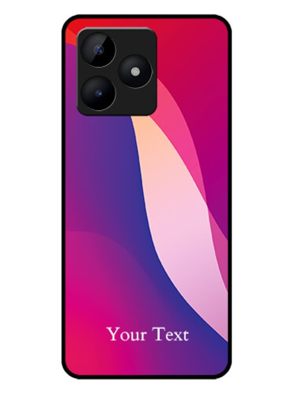 Custom Realme C53 Custom Metal Phone CaseDigital Abstract Overlap Design