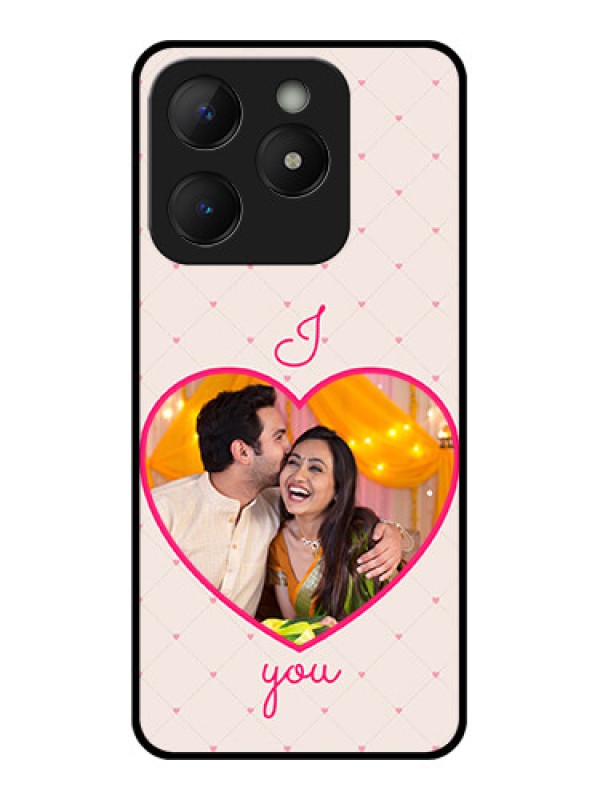 Custom Realme C63 Custom Metal Phone Case - Heart Shape Design