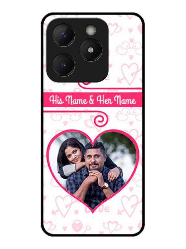 Custom Realme C63 Custom Metal Phone Case - Heart Shape Love Design