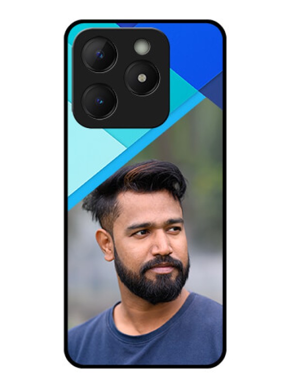 Custom Realme C63 Custom Metal Phone Case - Blue Pattern Design
