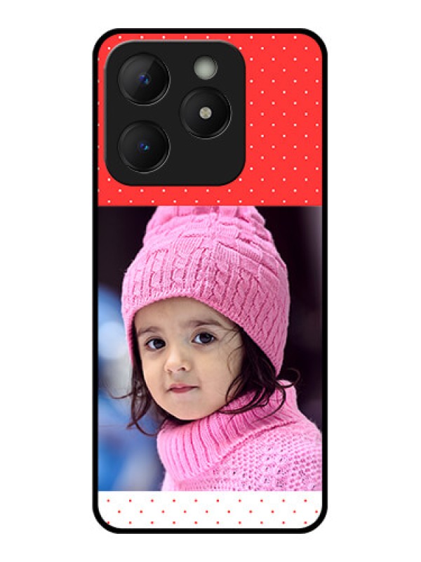 Custom Realme C63 Custom Metal Phone Case - Red Pattern Design