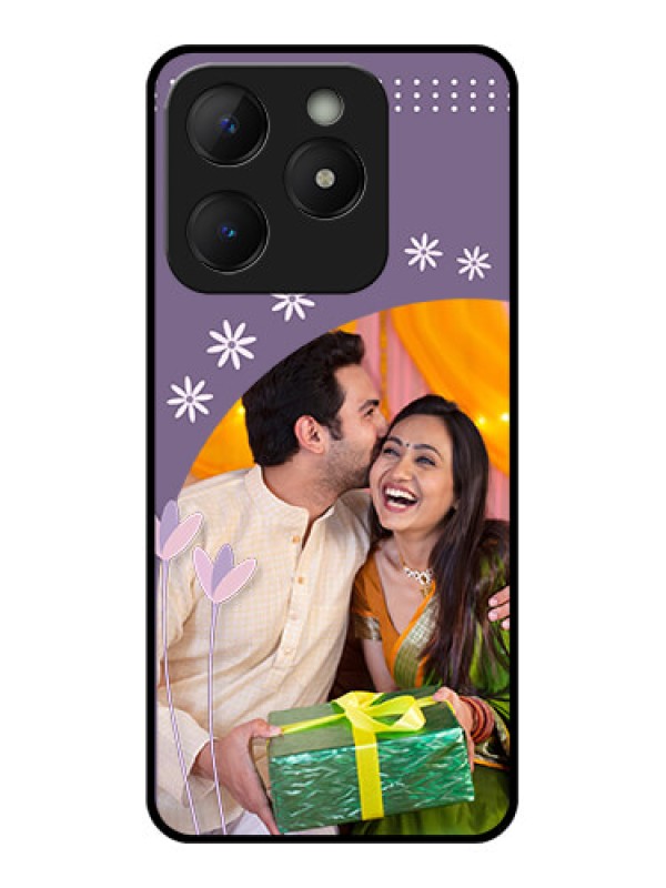 Custom Realme C63 Custom Metal Phone Case - Lavender Flowers Design
