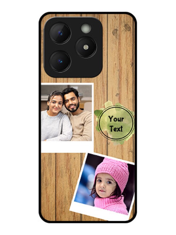 Custom Realme C63 Custom Metal Phone Case - Wooden Texture Design