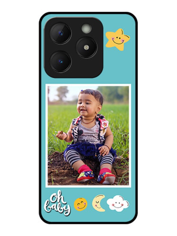 Custom Realme C63 Custom Metal Phone Case - Smiley Kids Stars Design