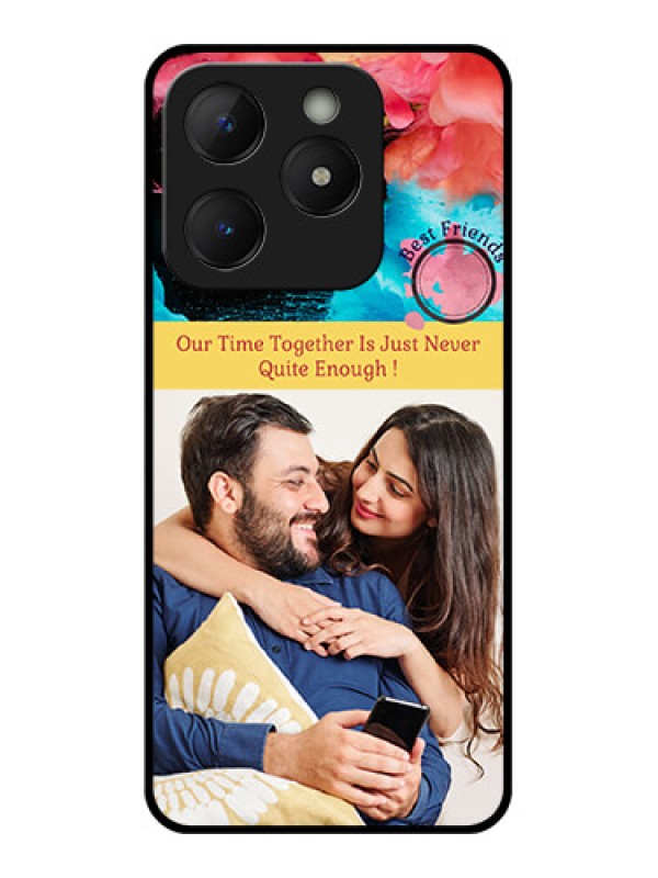 Custom Realme C63 Custom Metal Phone Case - Quote With Acrylic Painting Design