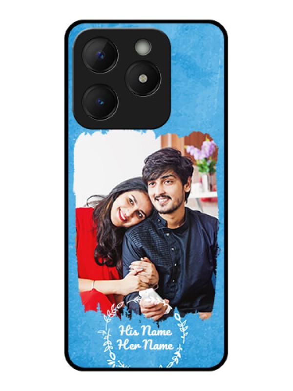 Custom Realme C63 Custom Metal Phone Case - Blue Color Vintage Design