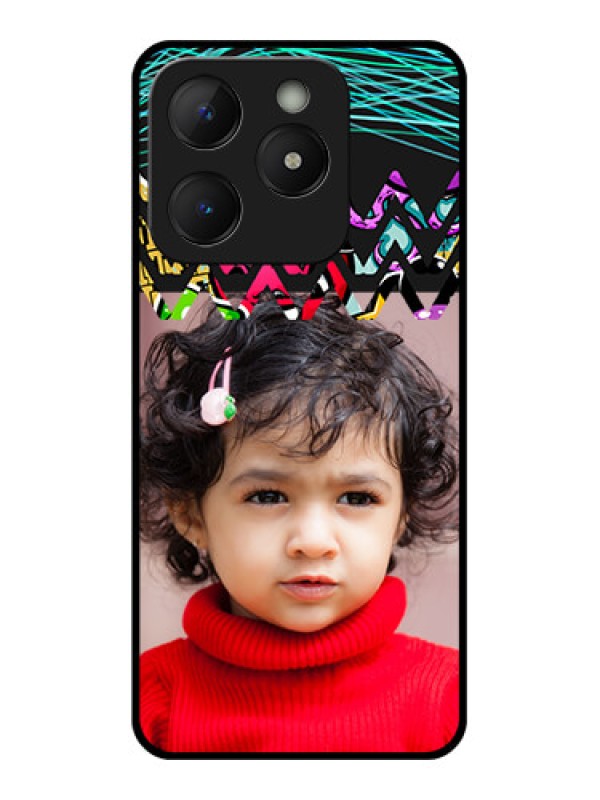 Custom Realme C63 Custom Metal Phone Case - Neon Abstract Design