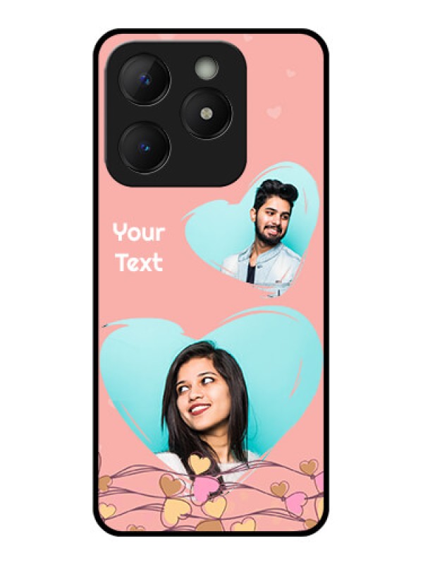 Custom Realme C63 Custom Metal Phone Case - Love Doodle Design