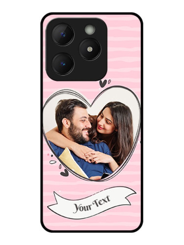 Custom Realme C63 Custom Metal Phone Case - Vintage Heart Design