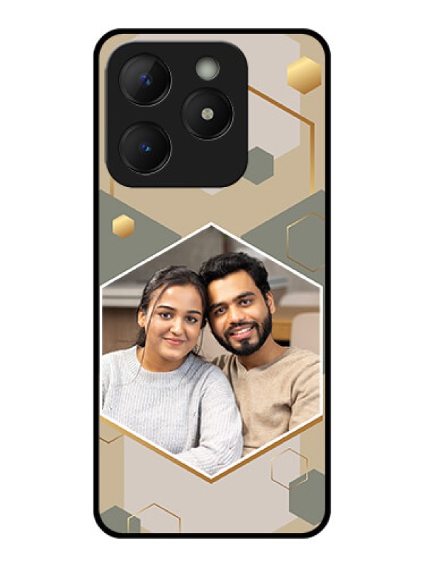 Custom Realme C63 Custom Metal Phone Case - Stylish Hexagon Pattern Design
