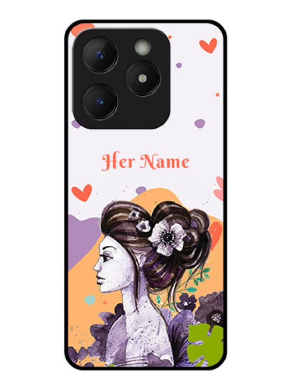Custom Realme C63 Custom Metal Phone Case - Woman And Nature Design