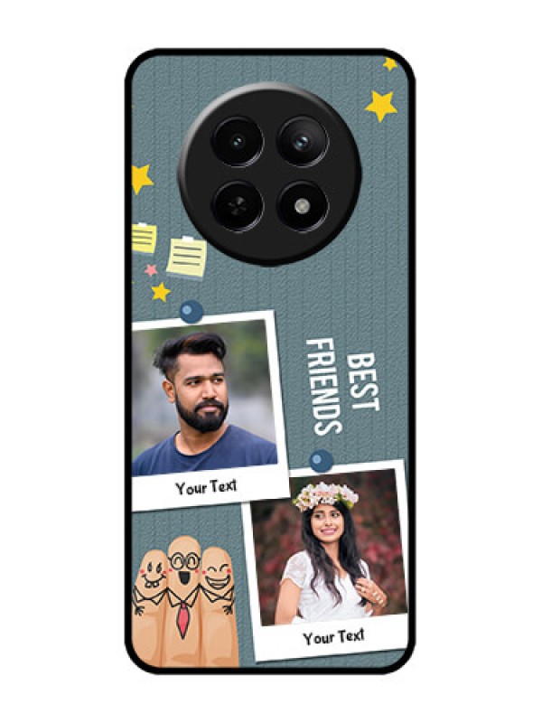 Custom Realme C65 5G Custom Metal Phone Case - Sticky Frames And Friendship Design