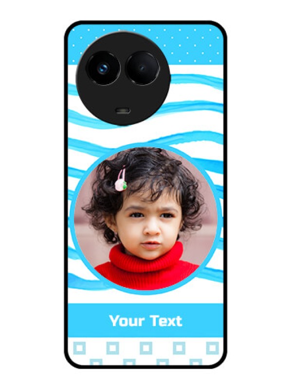 Custom Realme C67 5G Custom Metal Phone Case - Simple Blue Case Design