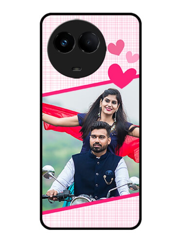 Custom Realme C67 5G Custom Metal Phone Case - Love Shape Heart Design