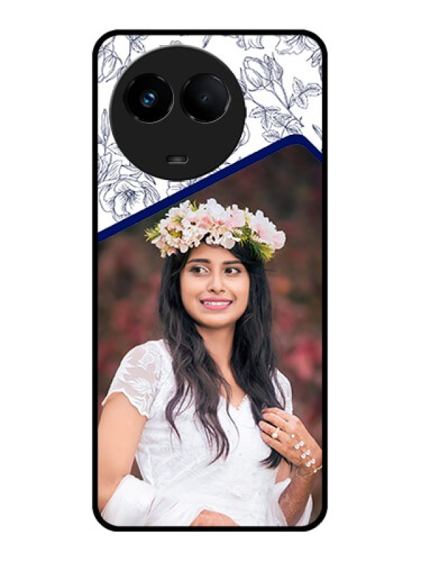 Custom Realme C67 5G Custom Metal Phone Case - Classy Floral Design
