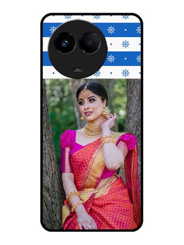 Custom Realme C67 5G Custom Metal Phone Case - Snow Pattern Design