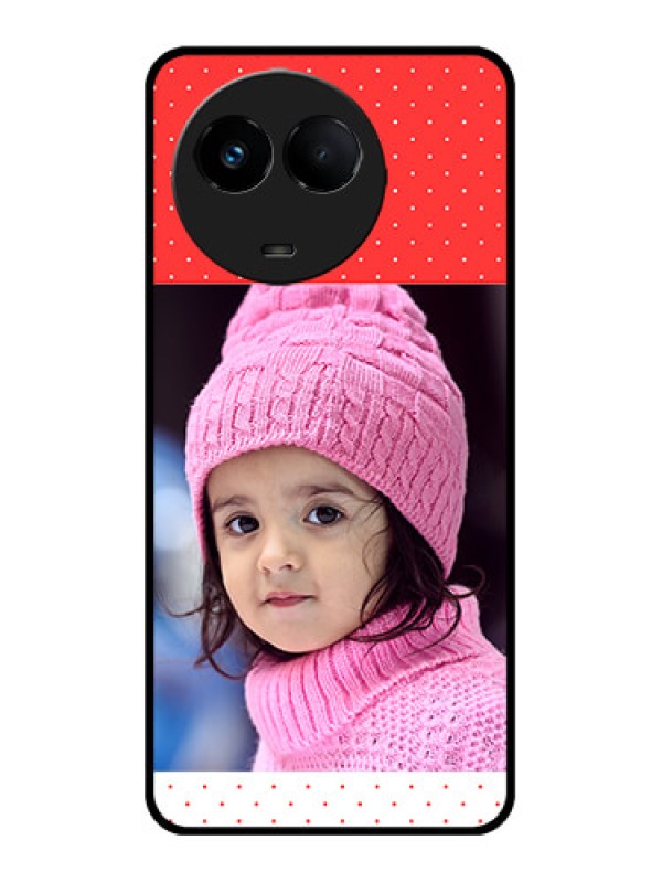 Custom Realme C67 5G Custom Metal Phone Case - Red Pattern Design