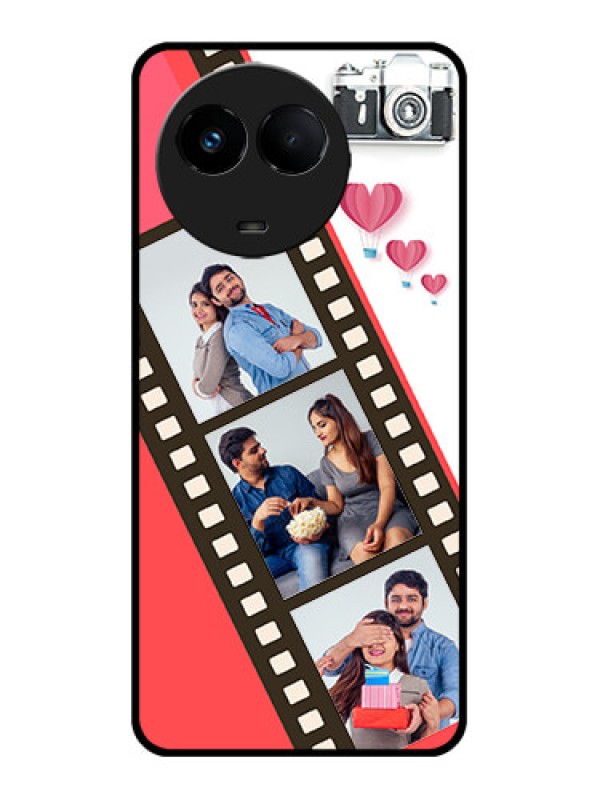 Custom Realme C67 5G Custom Metal Phone Case - 3 Image Holder With Film Reel
