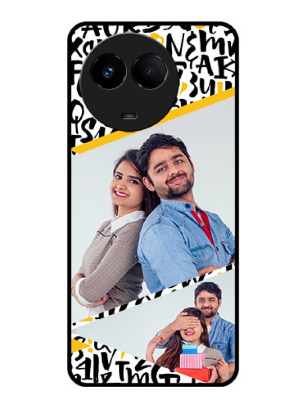 Custom Realme C67 5G Custom Metal Phone Case - Letters Pattern Design