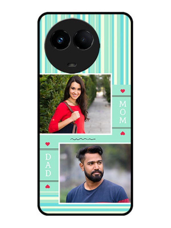 Custom Realme C67 5G Custom Metal Phone Case - Mom and Dad Pic Design