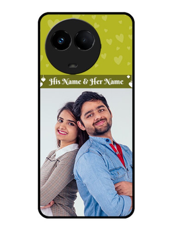 Custom Realme C67 5G Custom Metal Phone Case - You and Me Heart Design