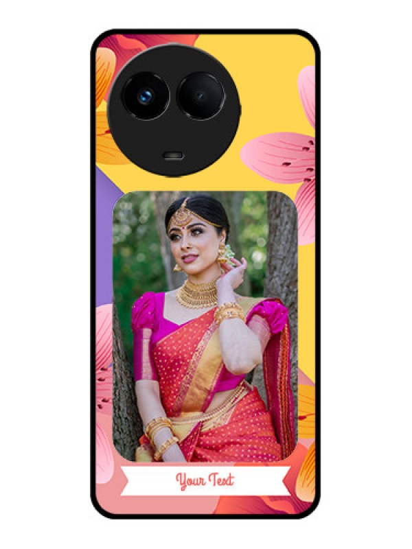 Custom Realme C67 5G Custom Metal Phone Case - 3 Image With Vintage Floral Design