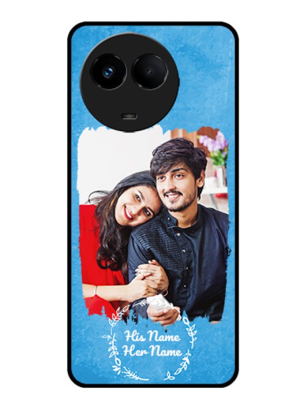 Custom Realme C67 5G Custom Metal Phone Case - Blue Color Vintage Design