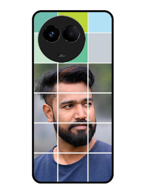 Custom Realme C67 5G Custom Metal Phone Case - With White Box Pattern