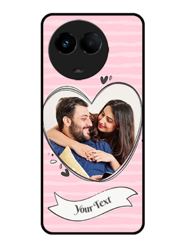 Custom Realme C67 5G Custom Metal Phone Case - Vintage Heart Design
