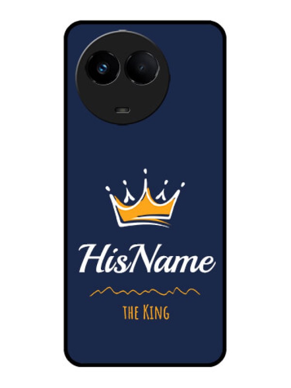 Custom Realme C67 5G Custom Metal Phone Case - King With Name Design