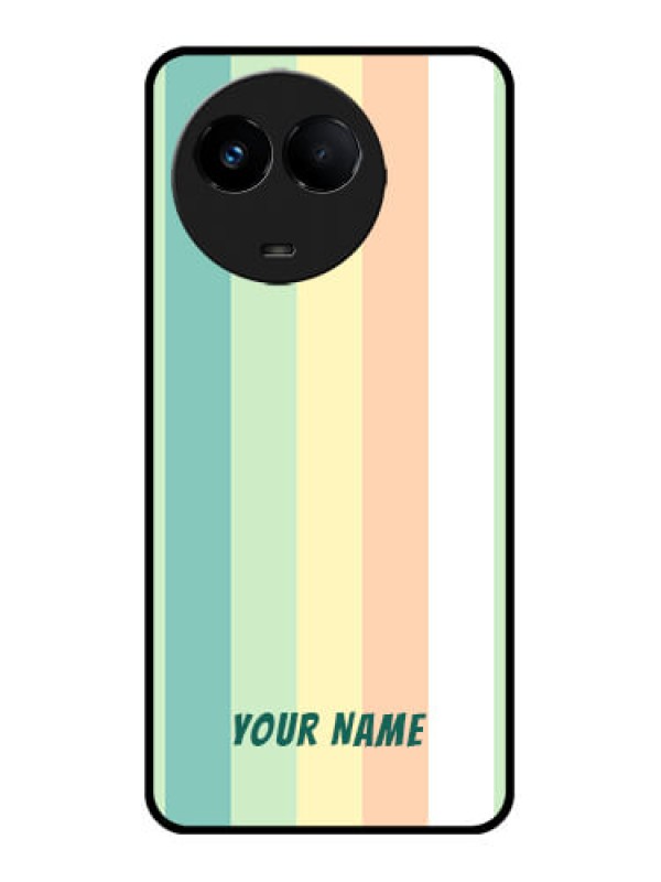 Custom Realme C67 5G Custom Metal Phone Case - Multi - Colour Stripes Design