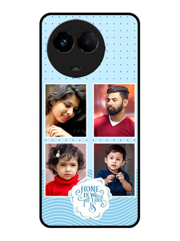 Custom Realme C67 5G Custom Metal Phone Case - Cute Love Quote With 4 Pic Upload Design