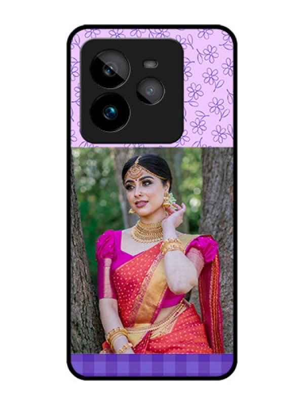 Custom Realme GT 7 Pro Custom Metal Phone CasePurple Floral Design