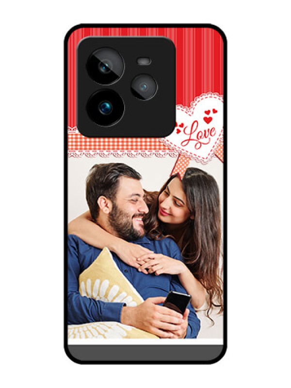 Custom Realme GT 7 Pro Custom Metal Phone CaseRed Love Pattern Design