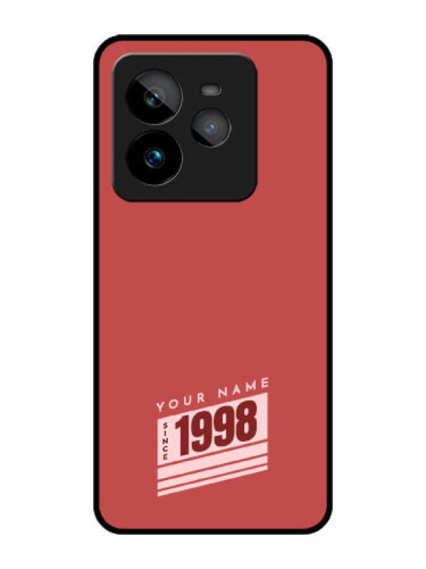 Custom Realme GT 7 Pro Custom Metal Phone CaseRed Custom Year Of Birth Design