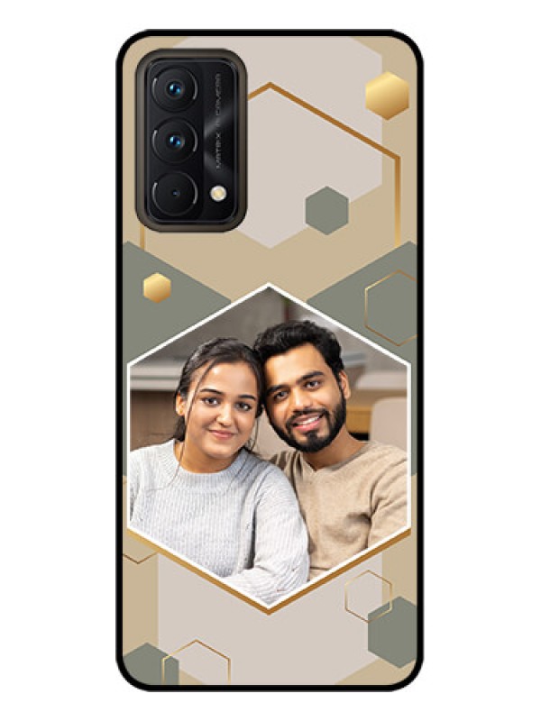 Custom Realme GT Master Edition Custom Metal Phone CaseStylish Hexagon Pattern Design