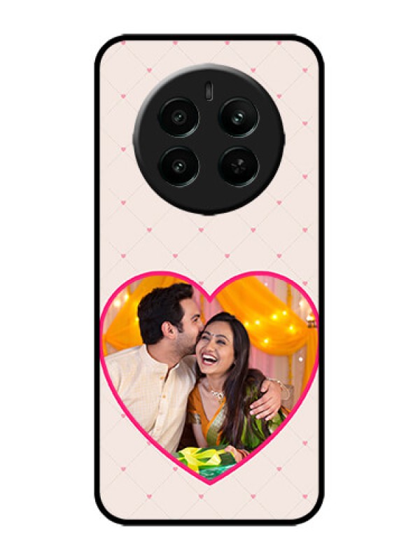 Custom Realme Narzo 70 5G Custom Metal Phone Case - Heart Shape Design