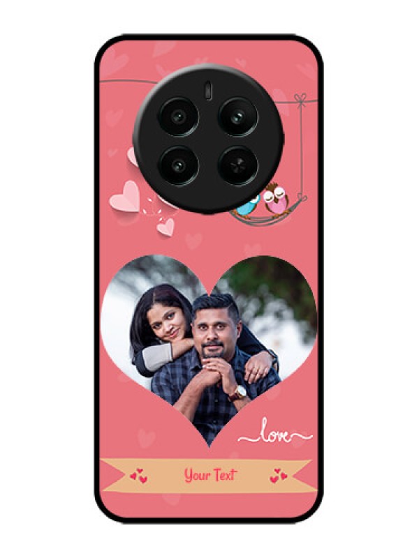 Custom Realme Narzo 70 5G Custom Metal Phone Case - Peach Color Love Design