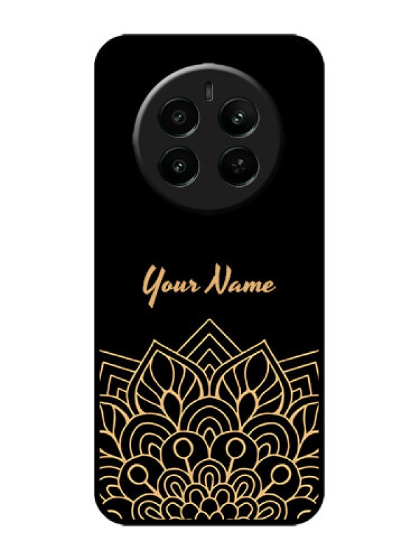 Custom Realme Narzo 70 5G Custom Metal Phone Case - Golden Mandala Design