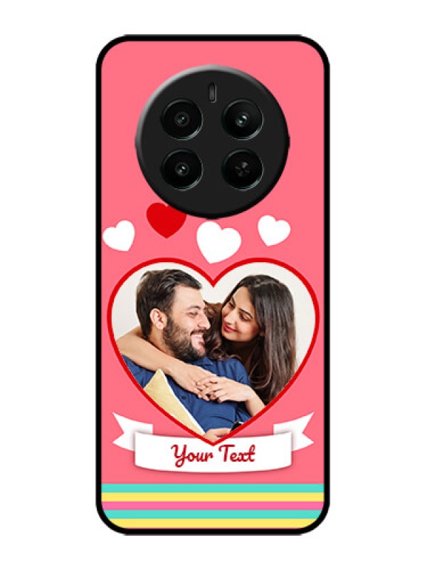 Custom narzo 70 Pro 5G Custom Metal Phone Case - Love Shapes Doodle Design